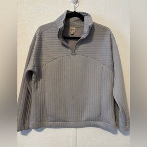 Como Vintage | Women’s Gray Zip-Up Sweater | Size Medium